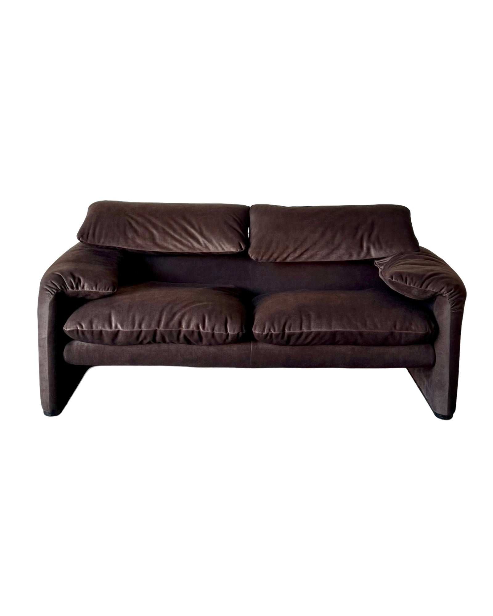 MARALUNGA brown velvet sofa