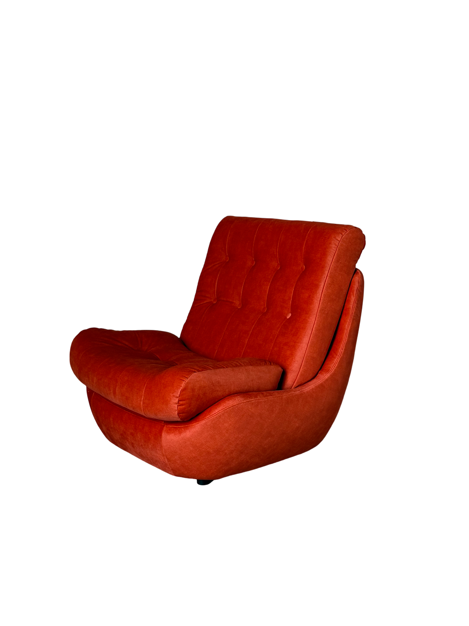 ATLANTIS orange velvet armchair