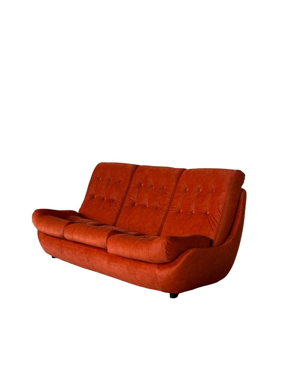 ATLANTIS orange velvet sofa