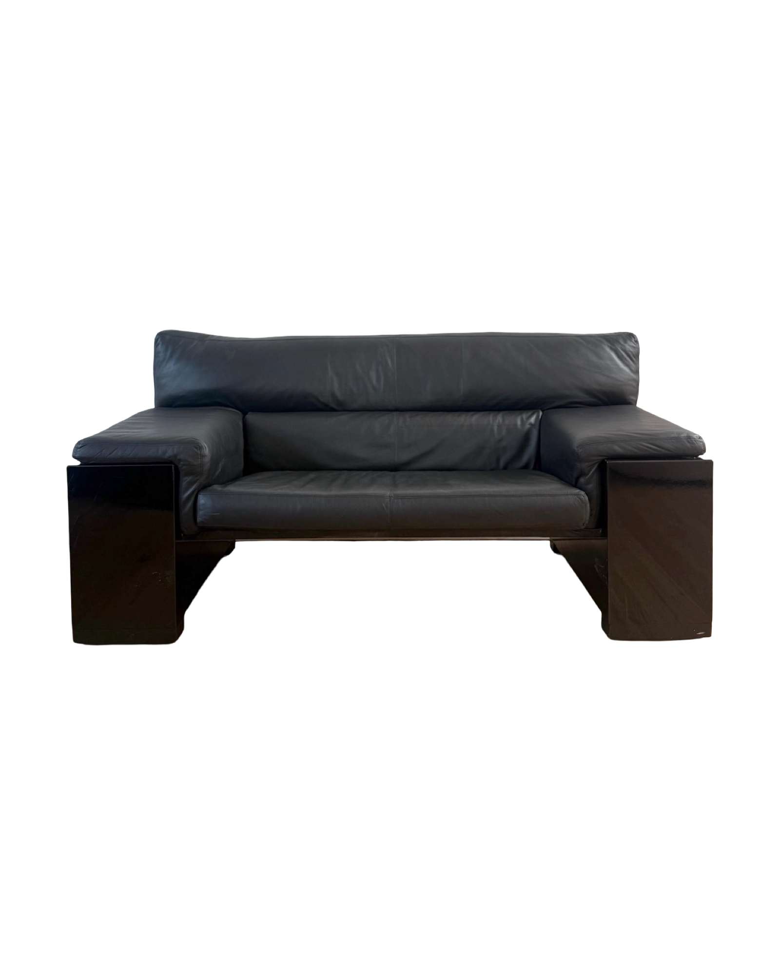BRIGADIER black leather sofa