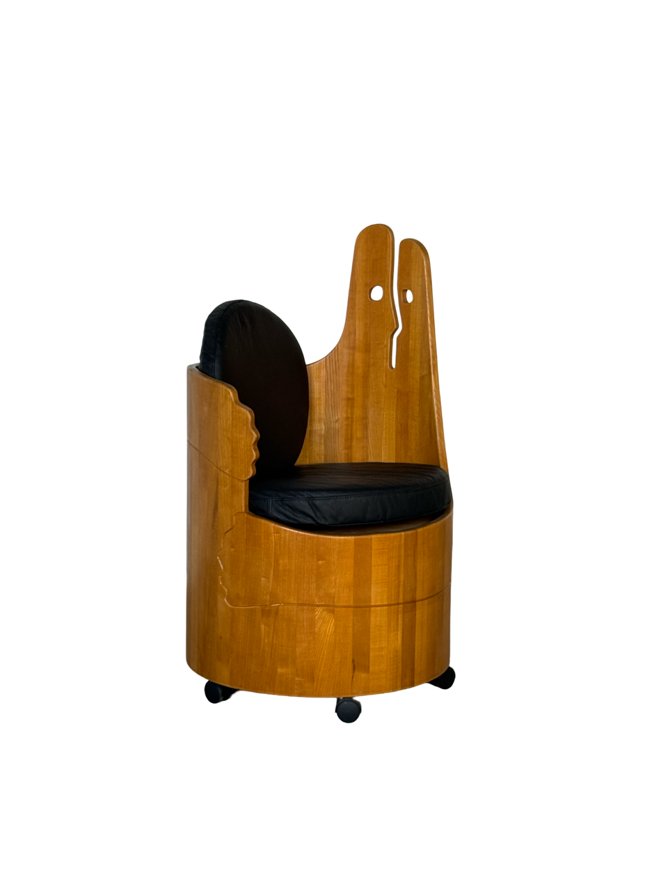 CYLINDER wooden lounge chair