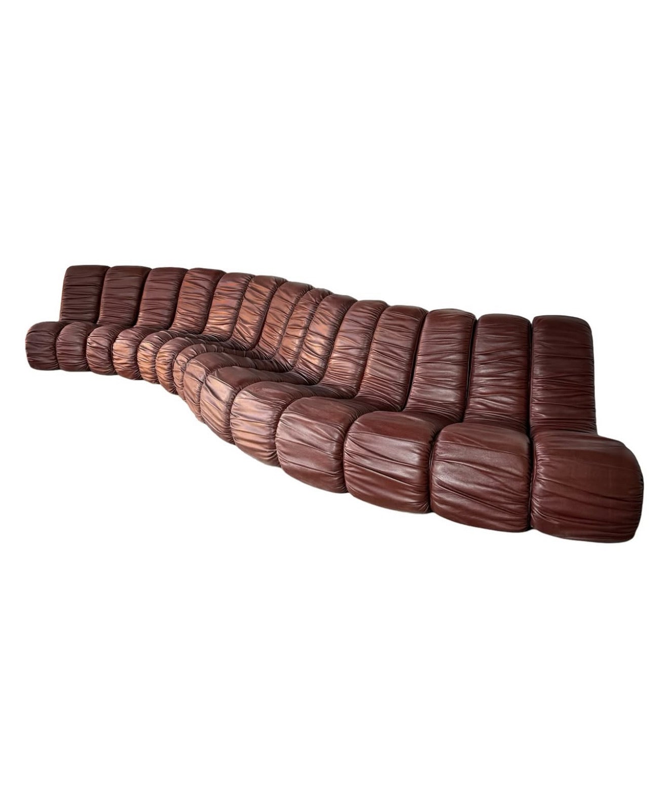 SNAKE leather modular sofa
