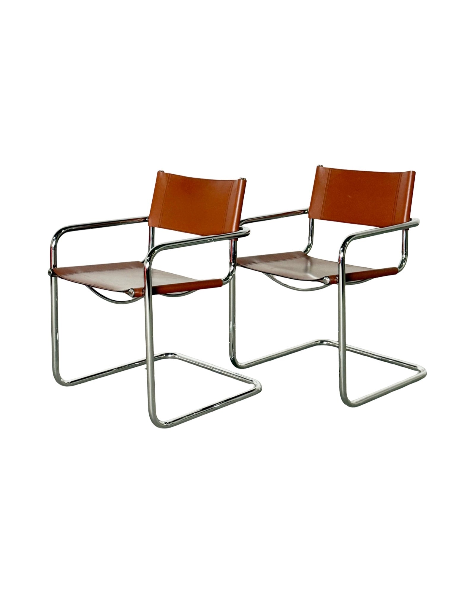 S34 Fasem brown leather chairs