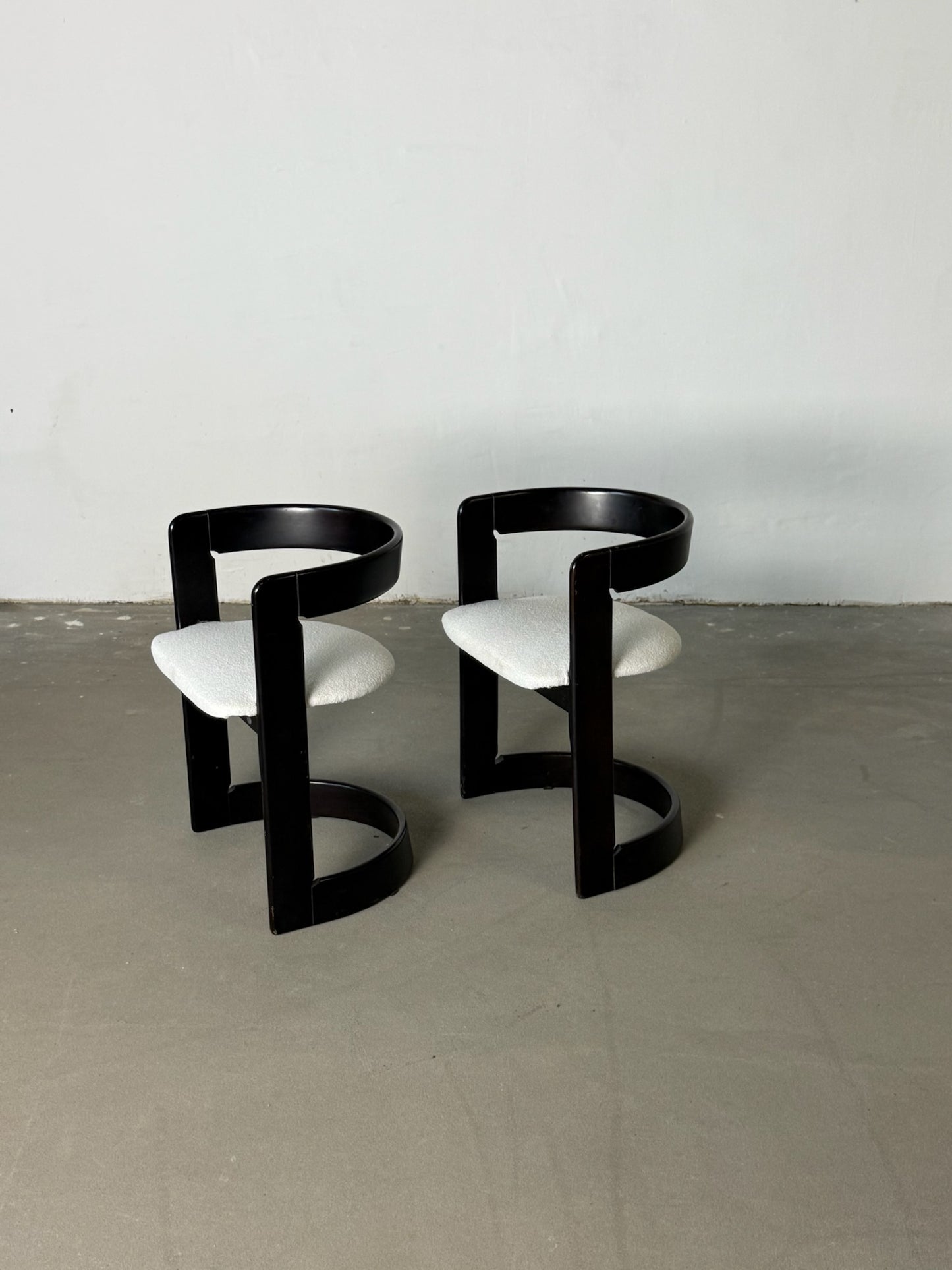 Space Age wooden dining chairs