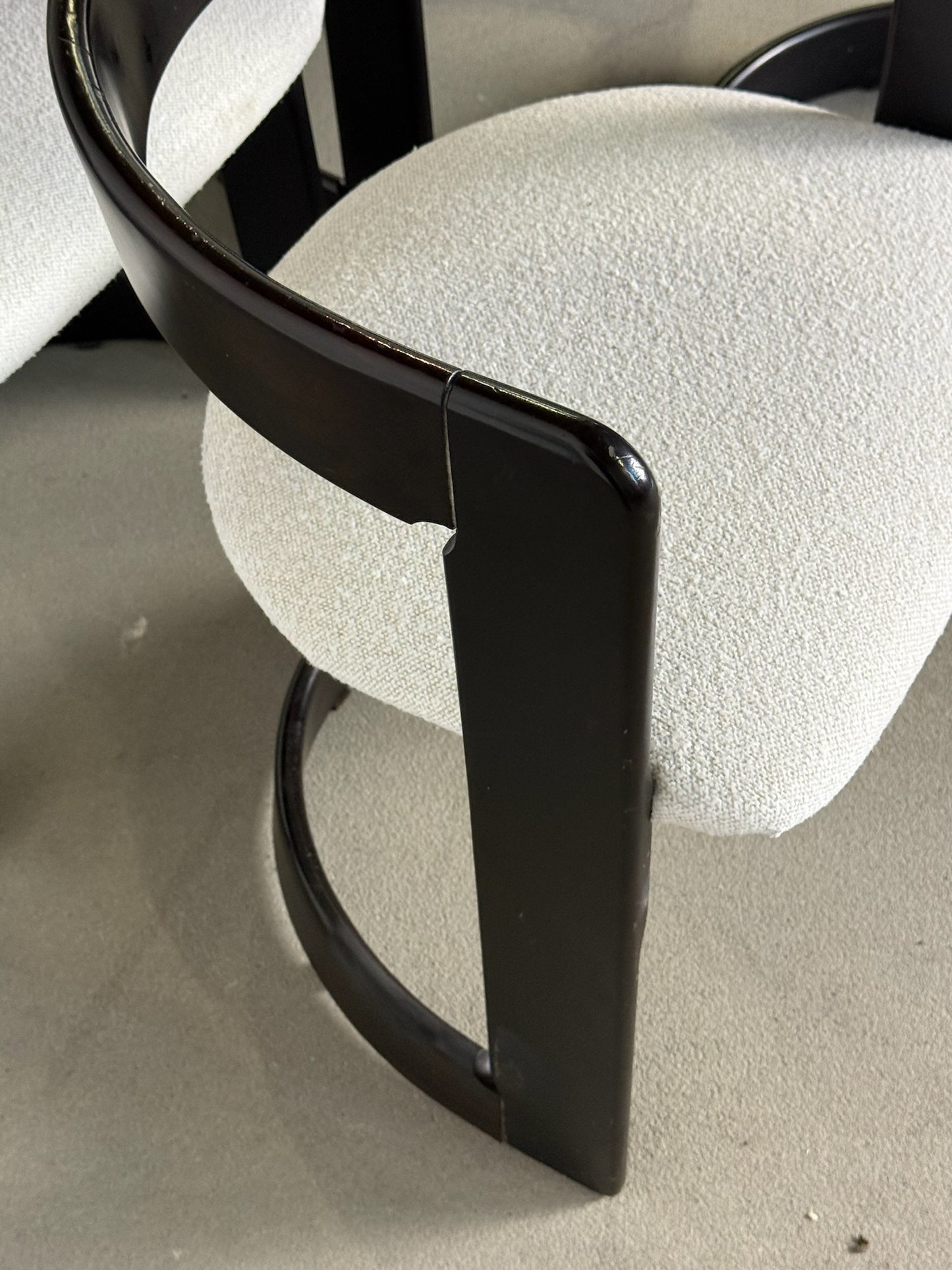 Space Age wooden dining chairs