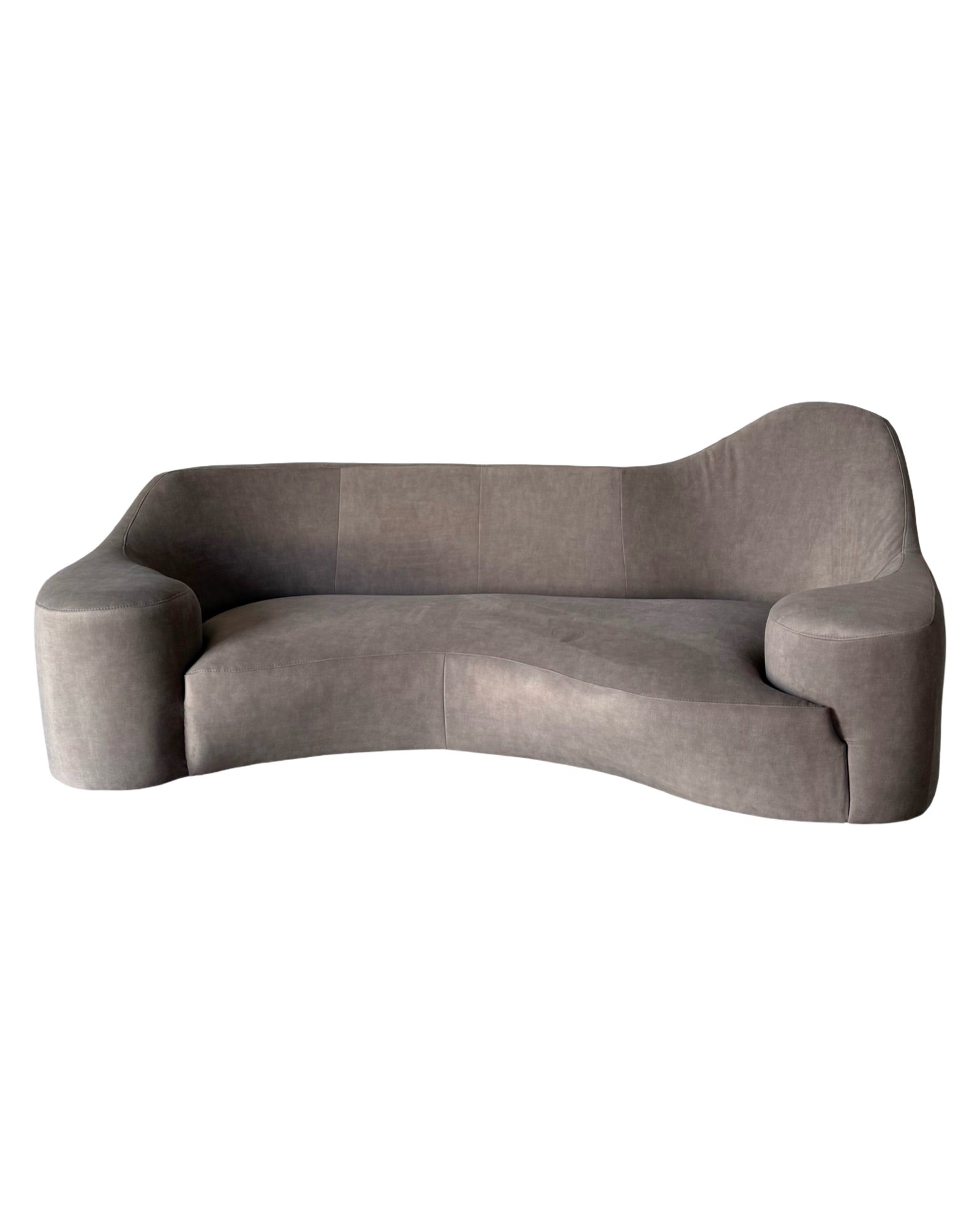 XL sculptural taupe sofa