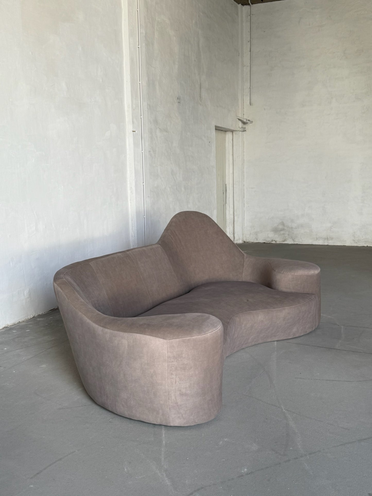 XL sculptural taupe sofa