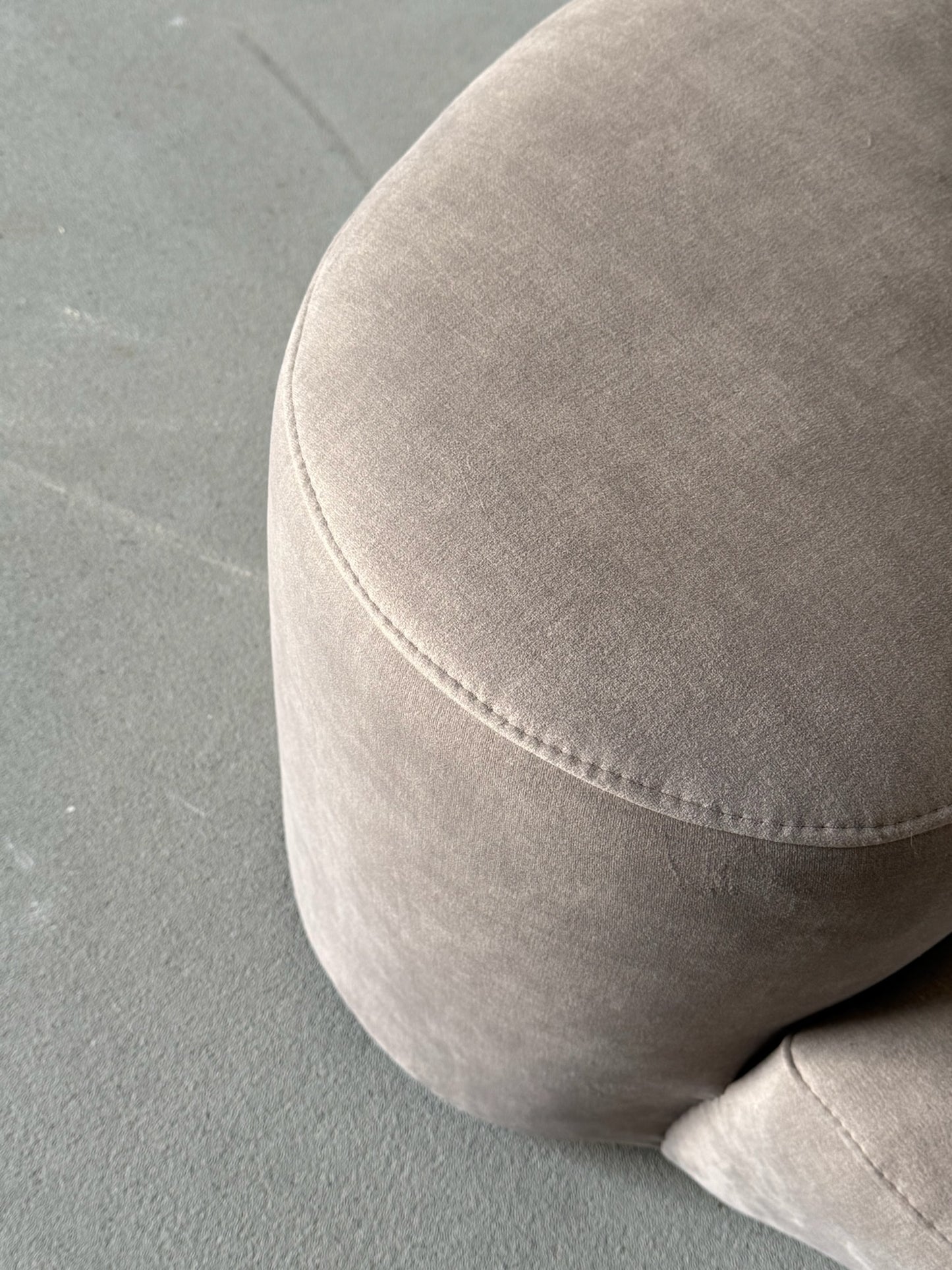XL sculptural taupe sofa