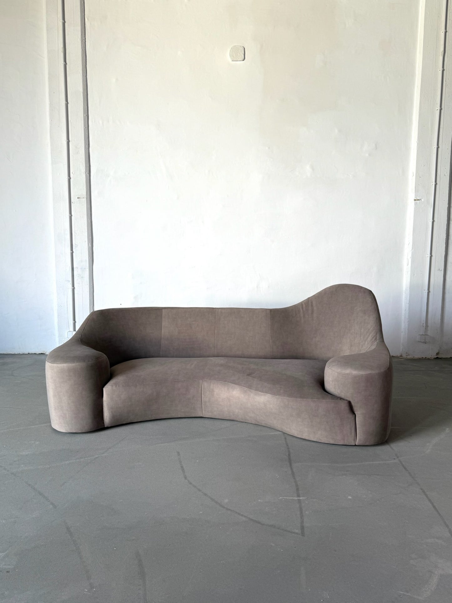 XL sculptural taupe sofa